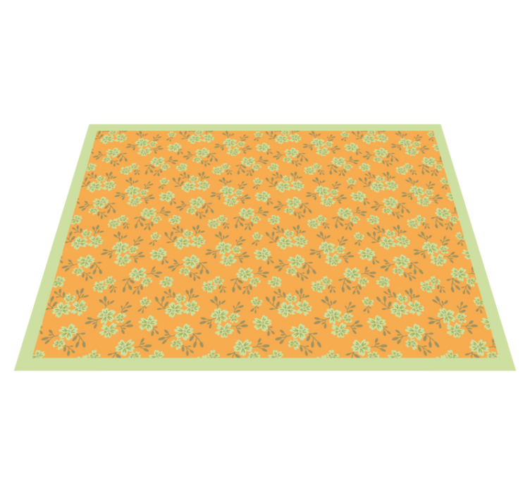 Tapis vinyle plantes surface à motif floral - TenStickers