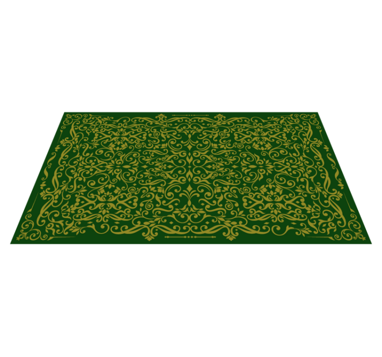 Tapis vinyle moderne Ornements élégants vert - TenStickers