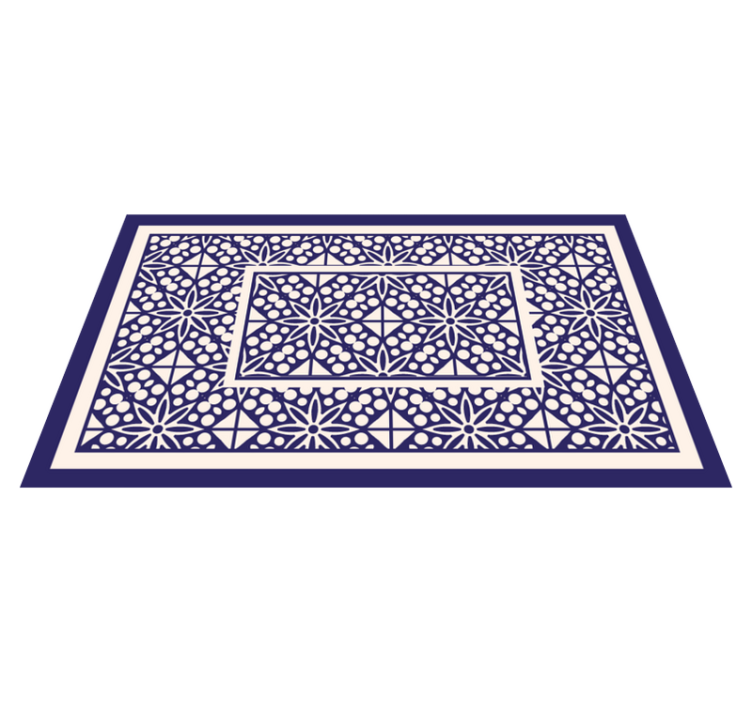 Tapis vinyle carreaux de ciment motif géométrique décoratif - TenStickers