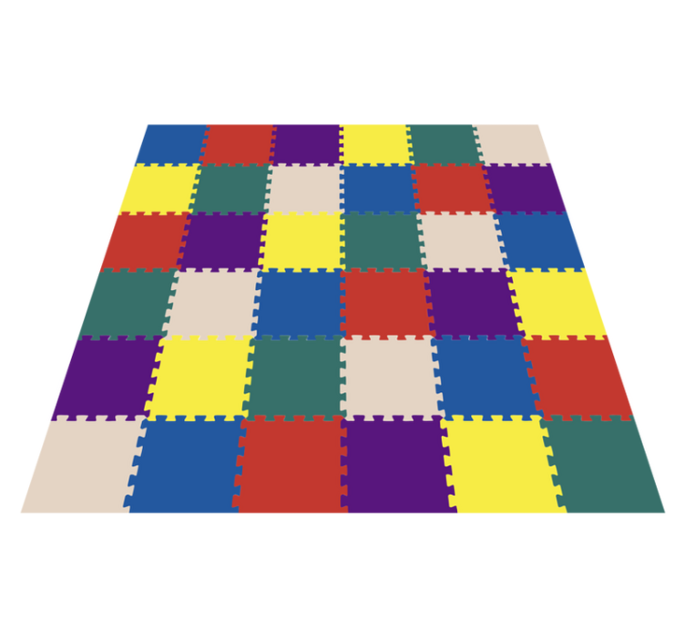 Tapis vinyle autres tapis tapis puzzle coloré - TenStickers