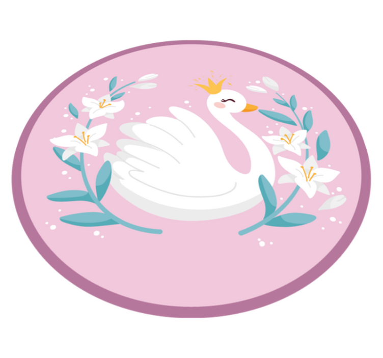 tapis vinyle animal Reine cygne - TenStickers