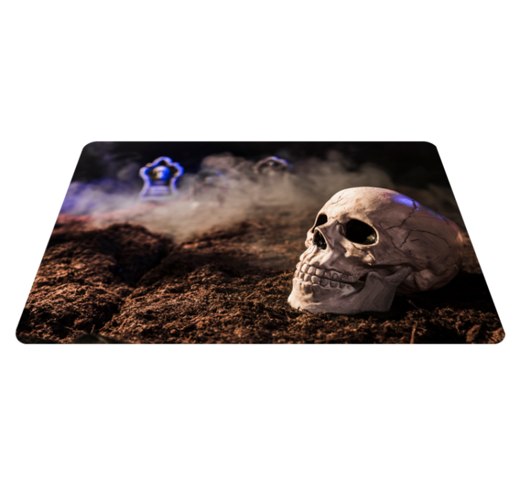 Tapis vinyle pour halloween crâne effrayant - TenStickers