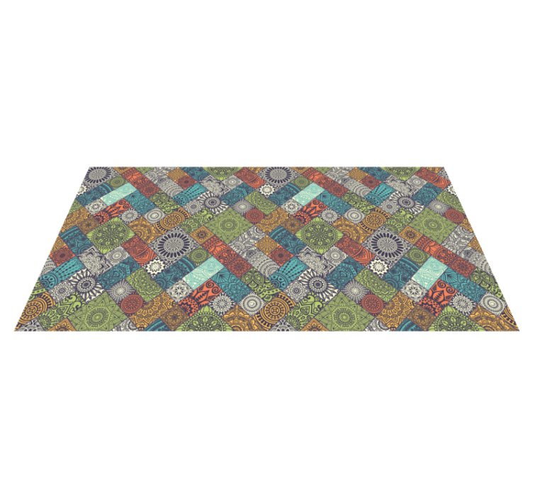 Tapis vinyle cuisine carreaux mandalas ethniques - TenStickers