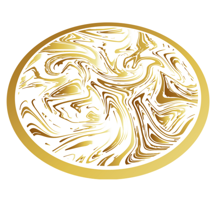 Tapis vinyle motif Or et marbre blanc - TenStickers