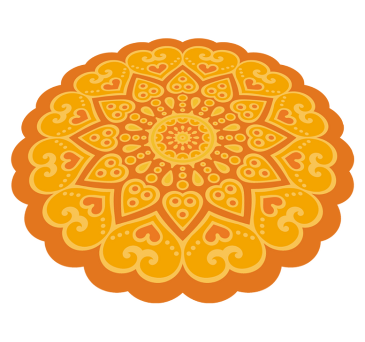 Tapis vinyle mandala accent de sol mandala - TenStickers
