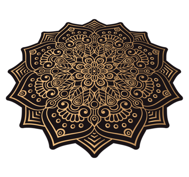 Tapis vinyle mandala motif mandala complexe - TenStickers