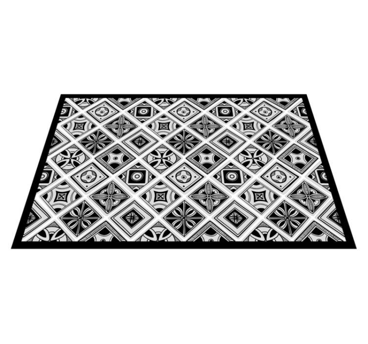Tapis vinyle carreaux de ciment monochromes - TenStickers