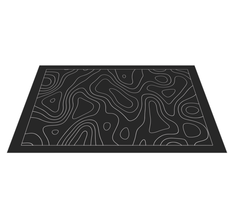 Tapis vinyle géométrique contours abstraits - TenStickers