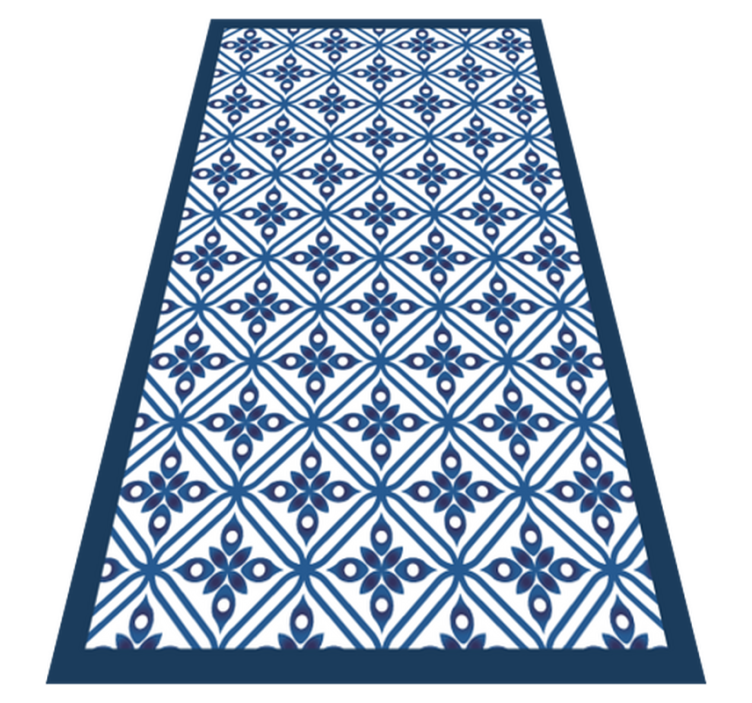 Tapis vinyle couloir carreaux de ciment japonais - TenStickers