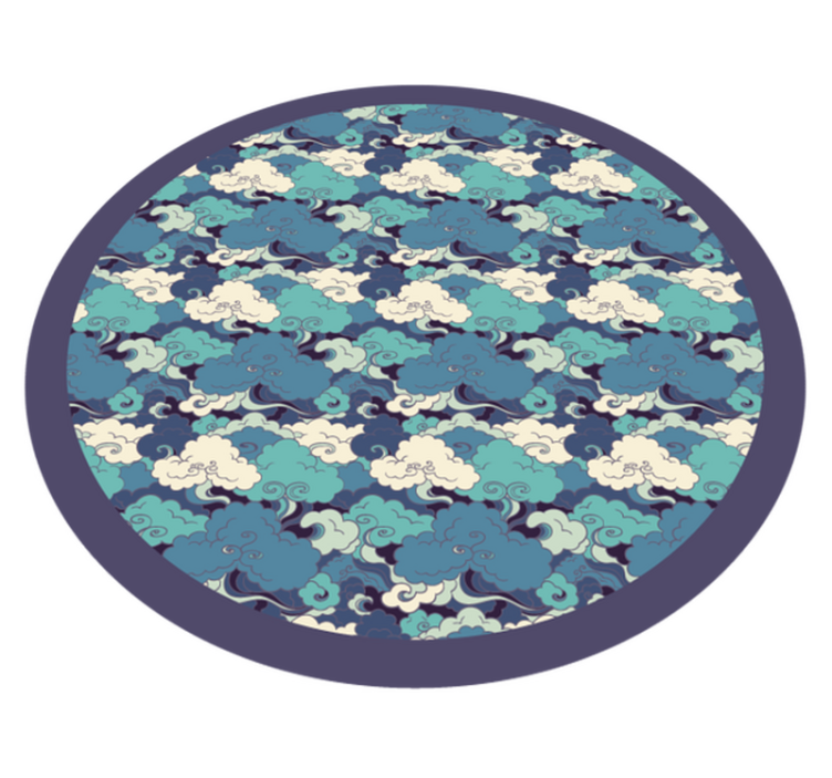 Tapis vinyle plantes décor à motifs de nuages - TenStickers