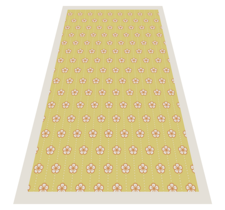 Tapis vinyle plantes accessoire de cuisine fleuri - TenStickers