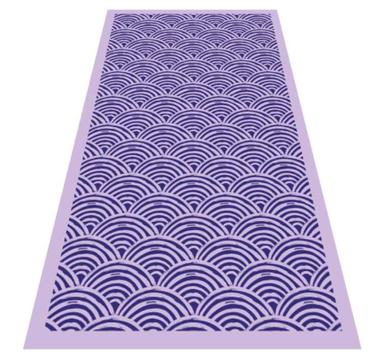 Tapis vinyle géométrique motif de lignes ondulées - TenStickers