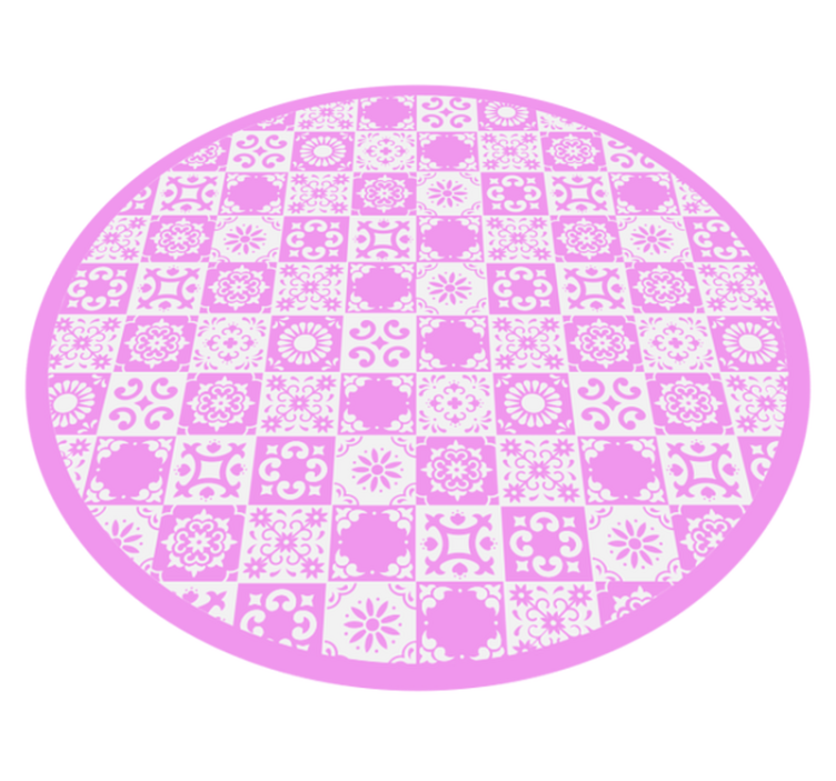 Tapis vinyle mandala cercle inspiré mandala - TenStickers