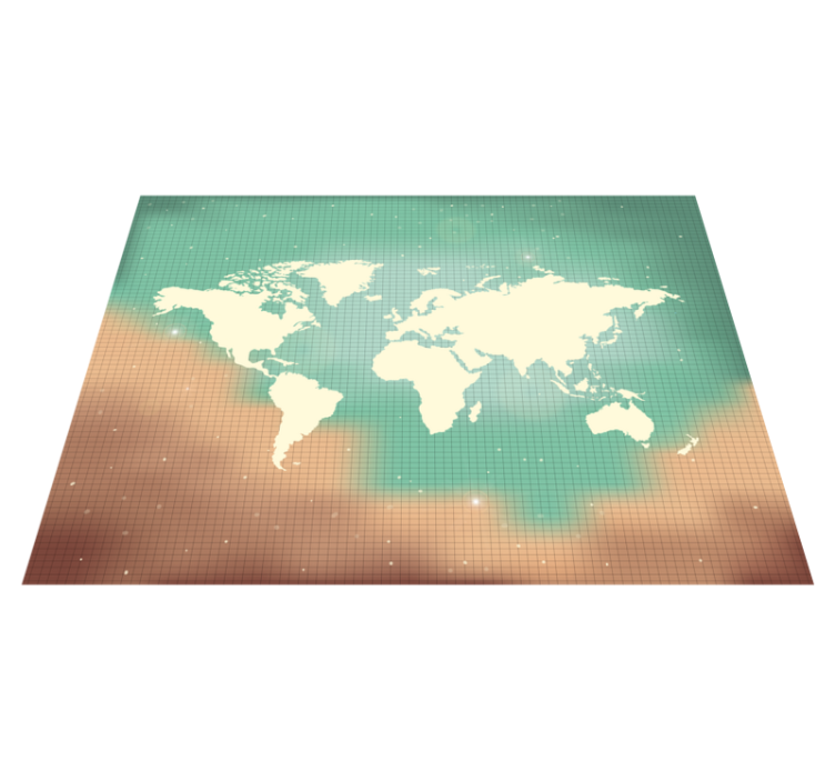Tapis vinyle carte du monde illustration - TenStickers