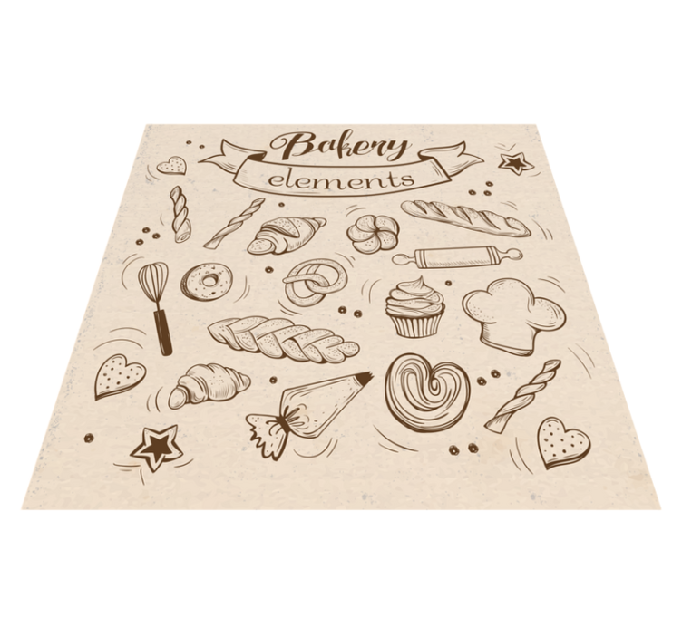 Tapis vinyle autres tapis illustration thème boulangerie - TenStickers