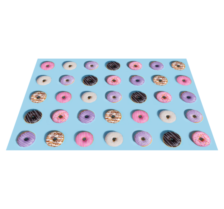Tapis vinyle salle à manger beignets - TenStickers