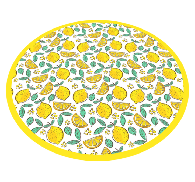Tapis vinyle plantes motif à motifs d'agrumes - TenStickers