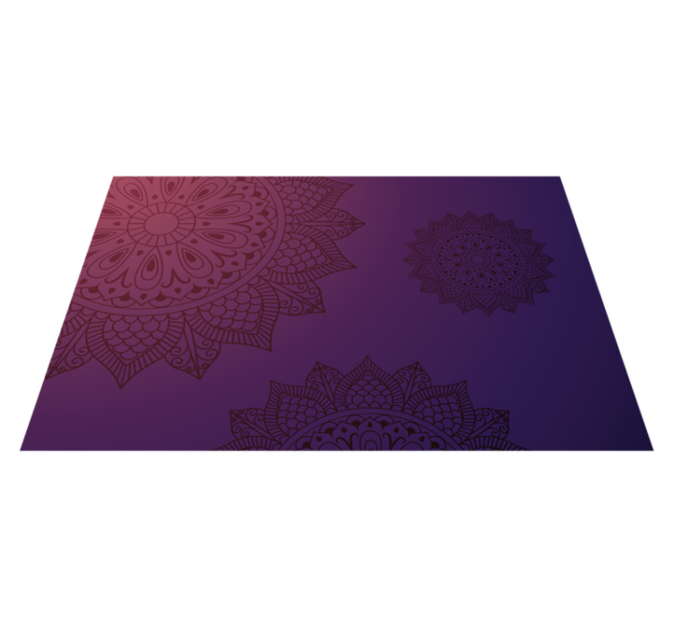 Tapis vinyle mandala motif mandala - TenStickers