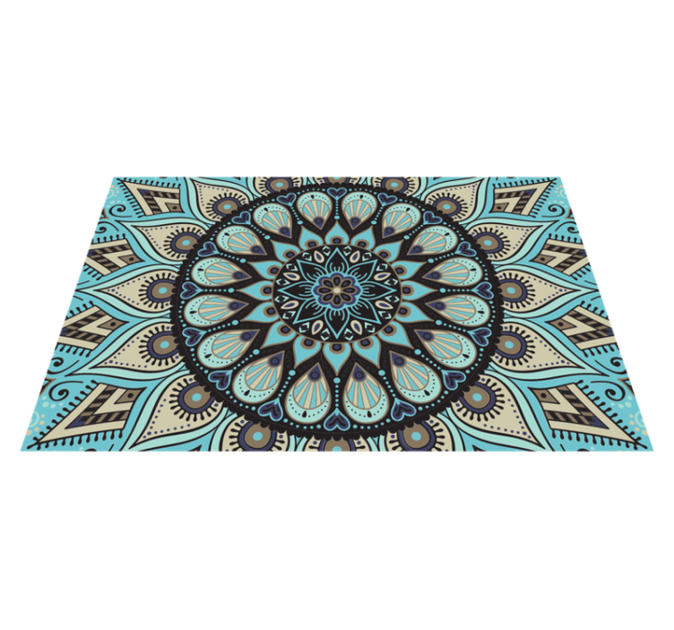 Tapis vinyle mandala motif circulaire orné - TenStickers