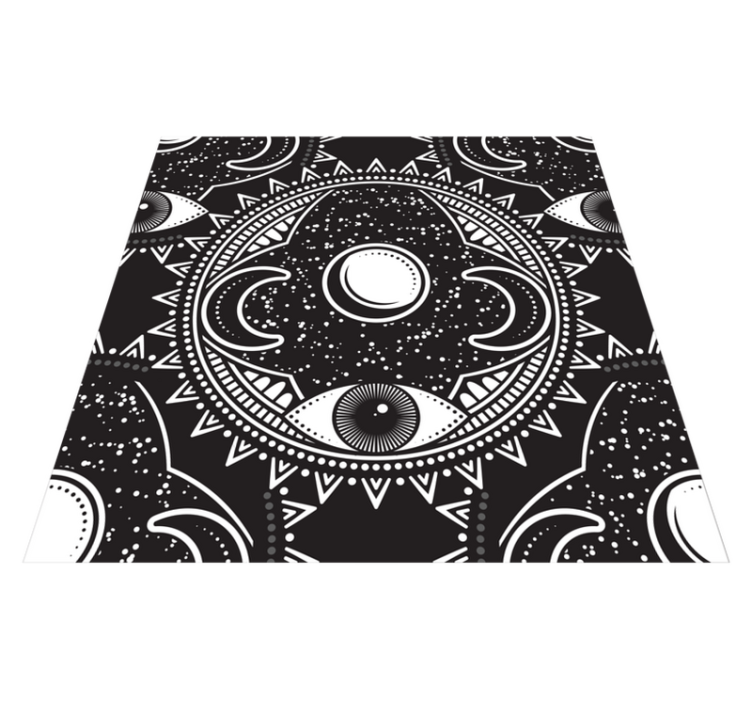 Tapis vinyle mandala motif mandala céleste - TenStickers