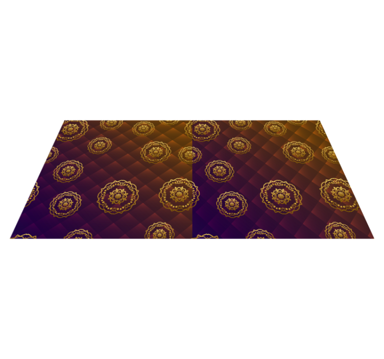 Tapis vinyle mandala motif superposé - TenStickers