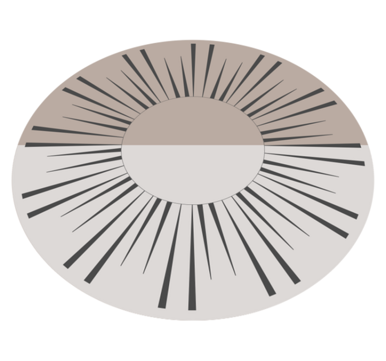 Tapis vinyle rayures conception circulaire sunburst - TenStickers