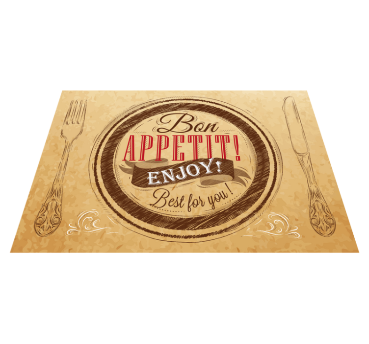 Tapis vinyle citation bon appétit, profite - TenStickers