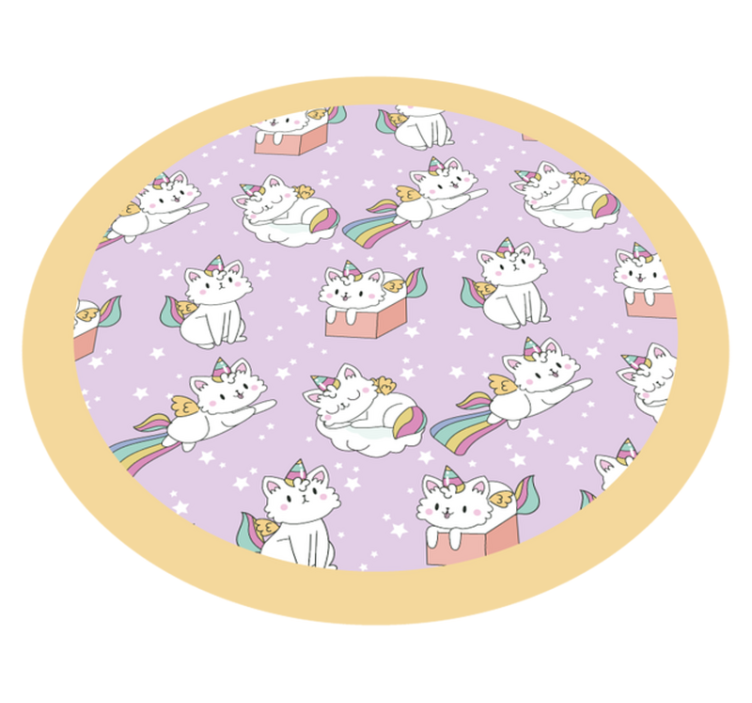 Tapis vinyle autres tapis aventure de chat licorne - TenStickers