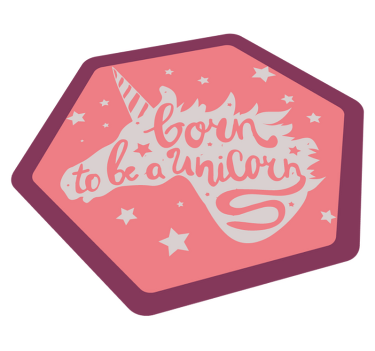 Tapis vinyle bébé licorne née - TenStickers