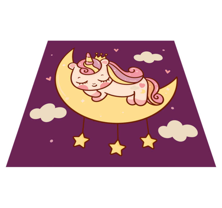 Tapis vinyle pour enfants licorne endormie - TenStickers