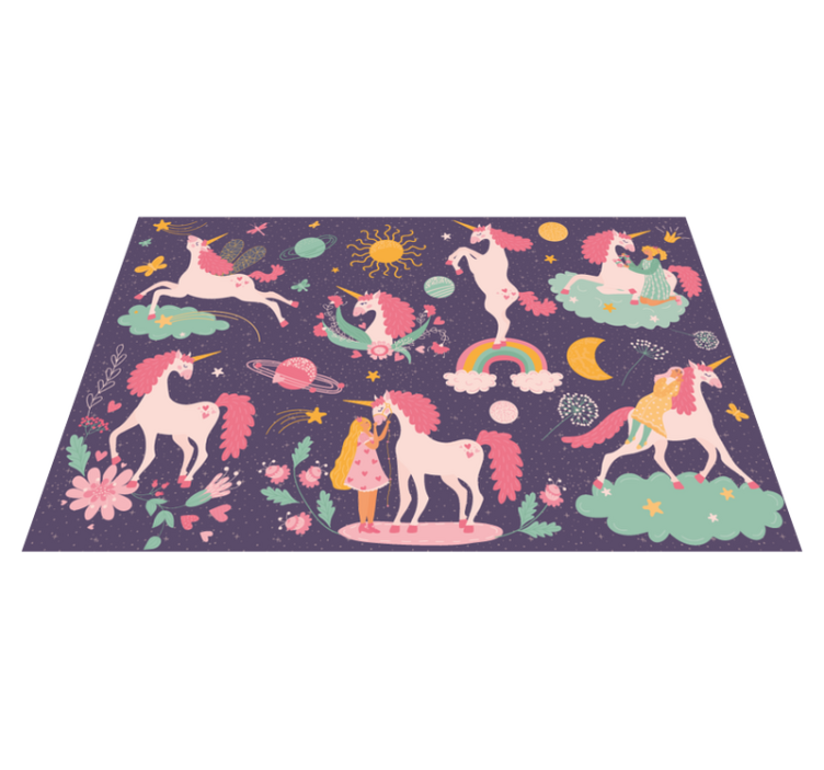 Tapis vinyle autres tapis licornes enchantées - TenStickers