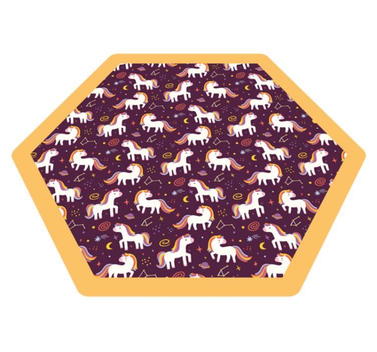 Tapis vinyle pour enfants zone de jeu licorne - TenStickers