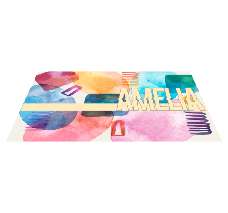 Tapis vinyle personnalisé nom sur mesure - TenStickers