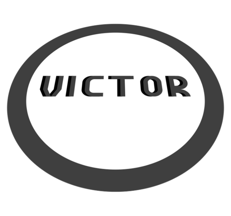 Tapis vinyle personnalisé initiales personnalisées - TenStickers