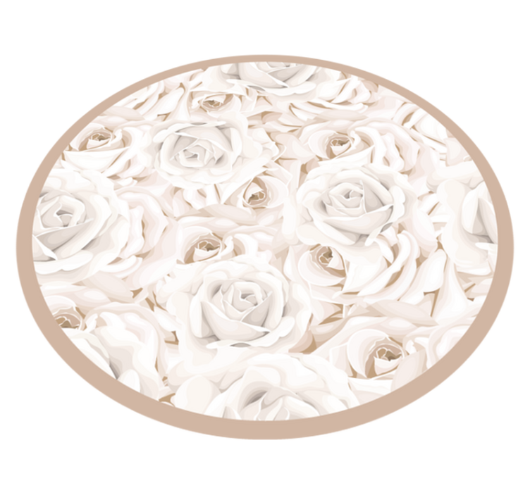 Tapis vinyle plantes motif de roses élégant - TenStickers