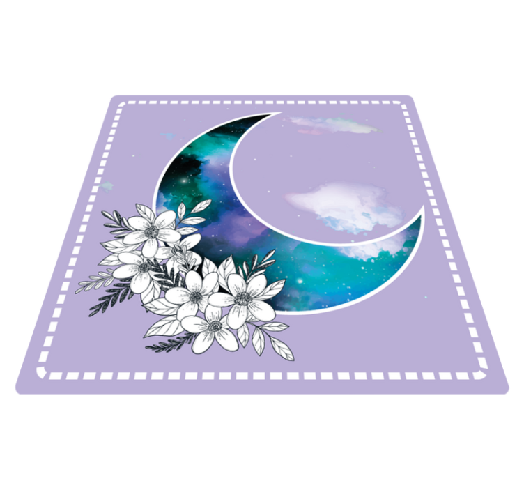 Tapis vinyle plantes fleurs célestes - TenStickers