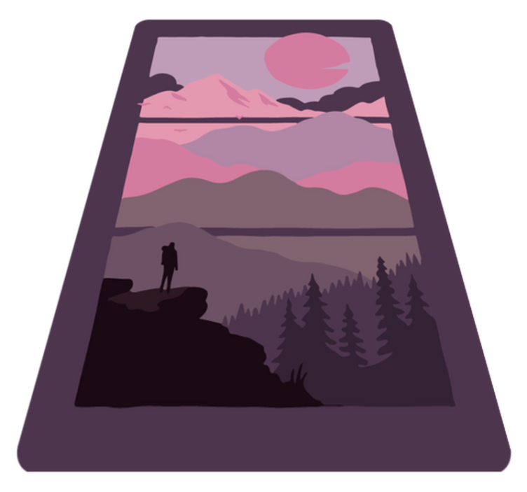 Tapis vinyle nature silhouette sauvage - TenStickers