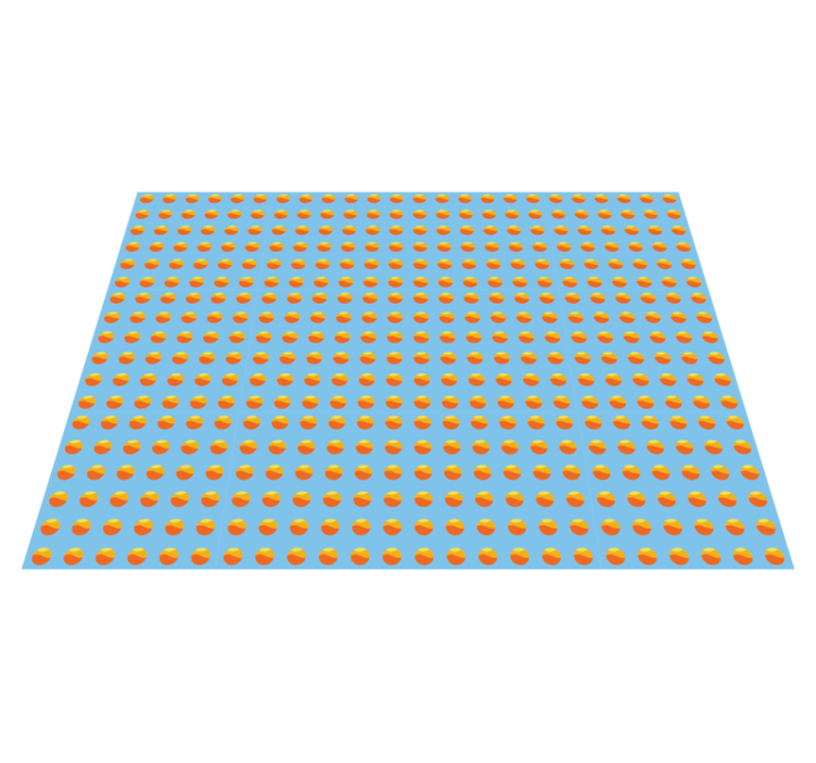 Tapis vinyle imitation parquet motif d'oranges ensoleillées - TenStickers