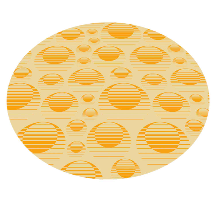 Tapis vinyle salle à manger motif circulaire - TenStickers