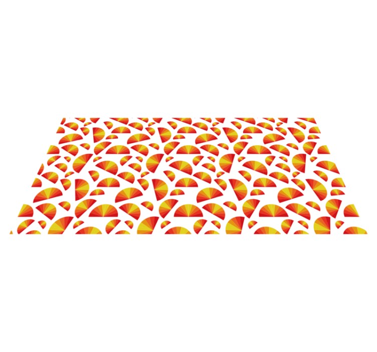 Tapis vinyle géométrique tableau de motifs circulaires - TenStickers