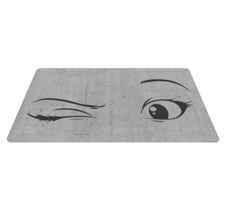Tapis vinyle ado croquis artistique d'eye-liner - TenStickers