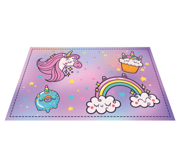 Tapis vinyle autres tapis thème fantastique de licorne - TenStickers
