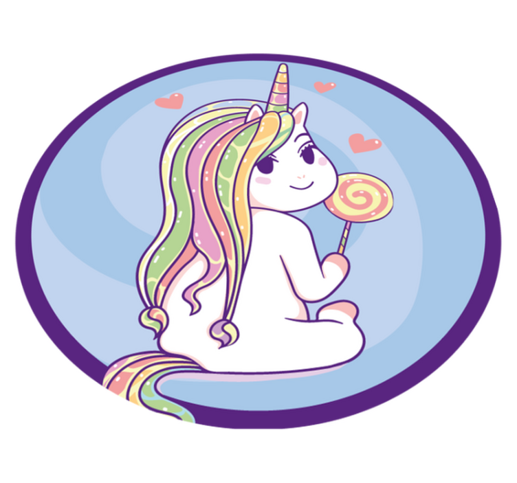 Tapis vinyle pour enfants sucette licorne - TenStickers