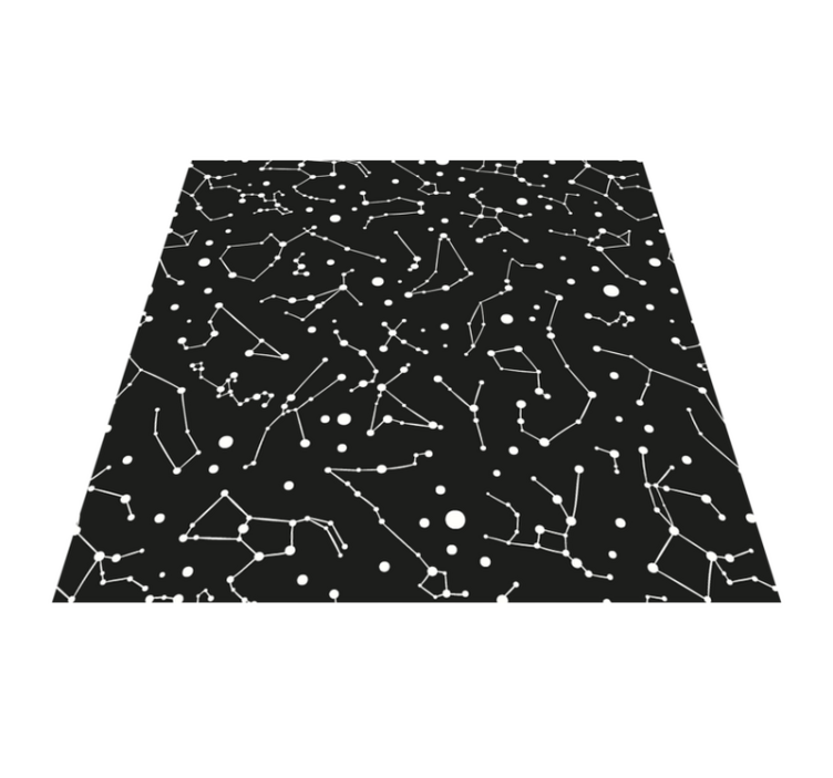 Tapis vinyle étoile thème des constellations - TenStickers