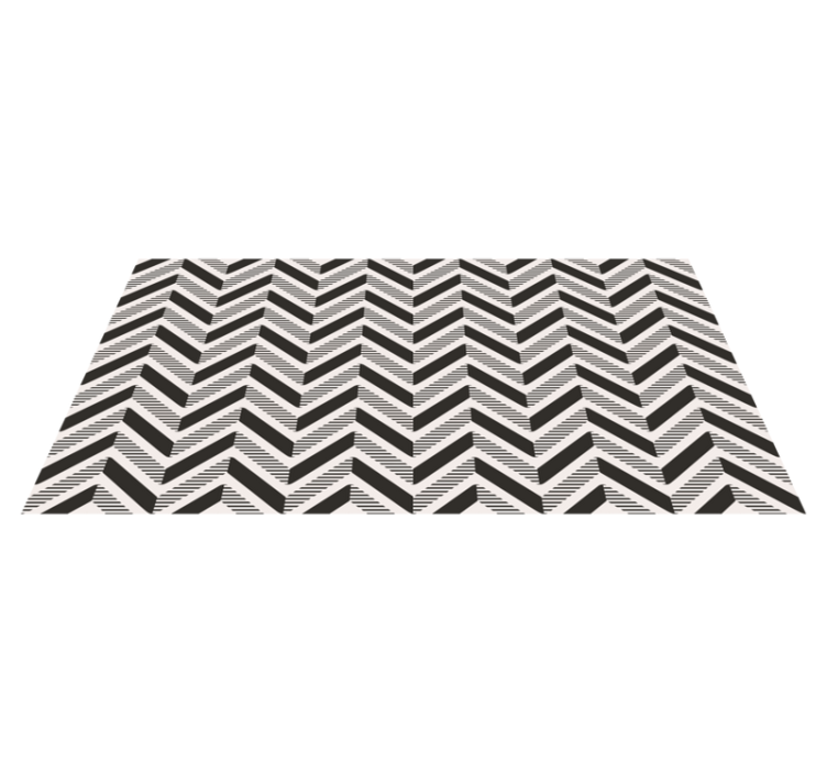 Tapis vinyle géométrique intrigue à chevrons - TenStickers