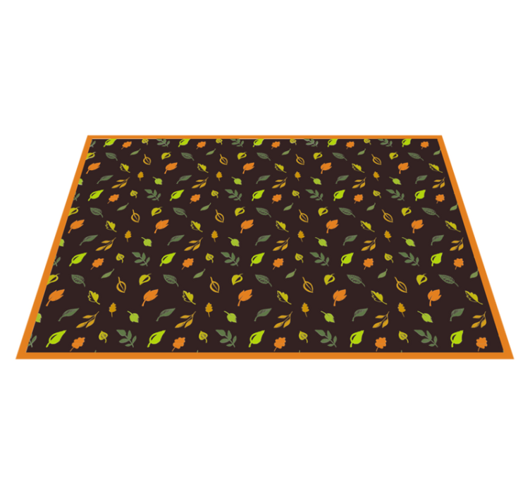 Tapis vinyle plantes motif de feuilles automnales - TenStickers
