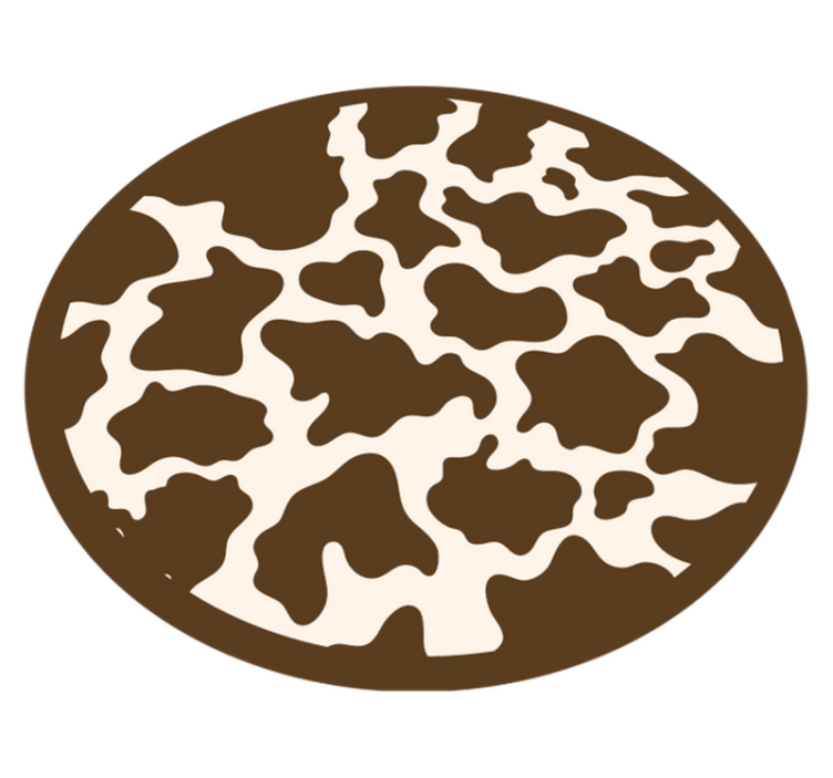 Tapis vinyle motif animal peau de vache circulaire - TenStickers