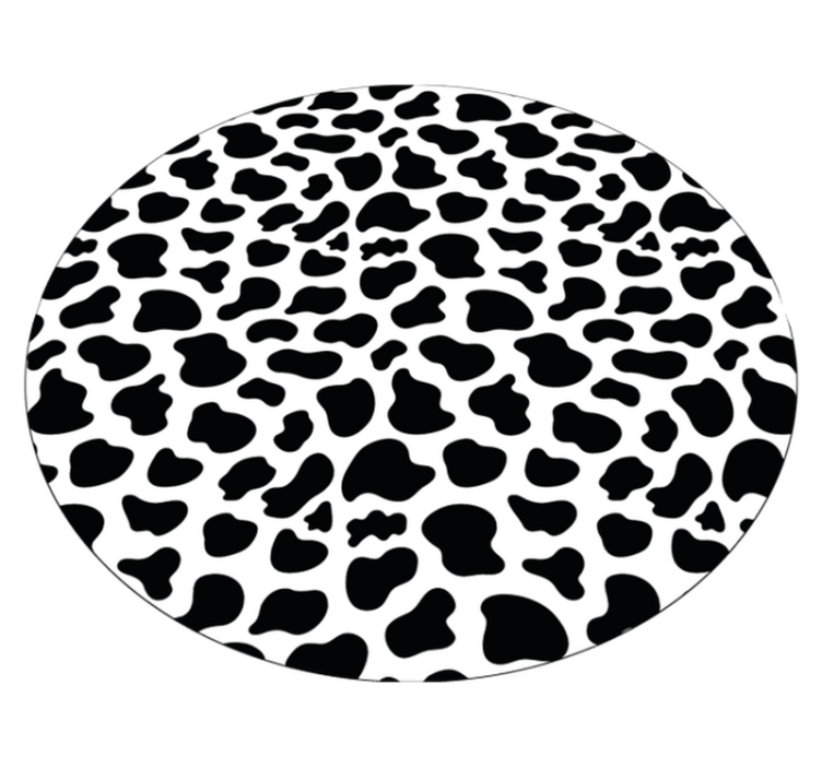 Tapis vinyle motif animal motif circulaire peau de vache - TenStickers