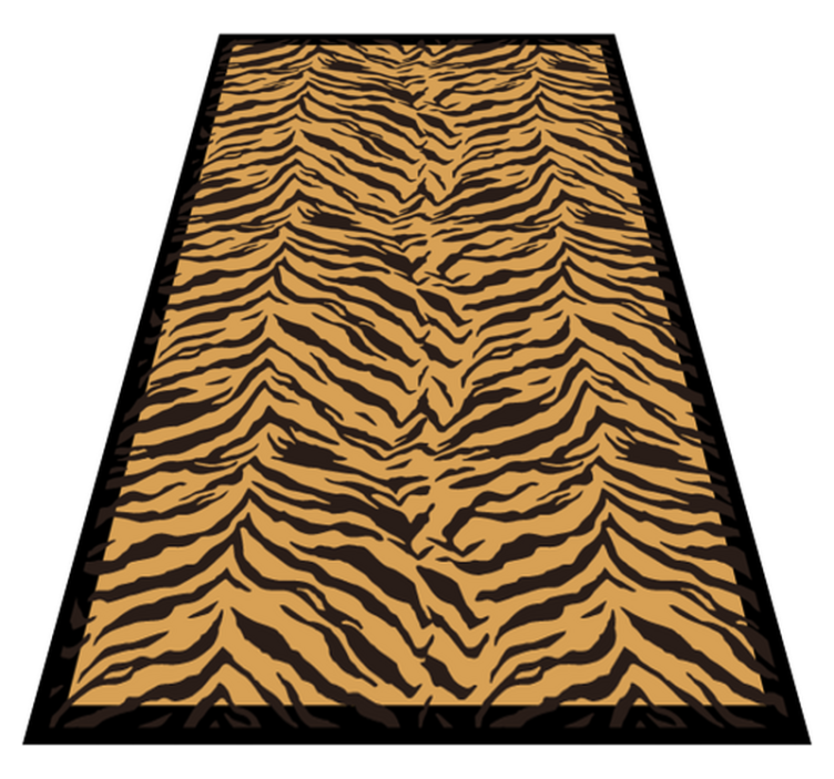 Tapis vinyle motif animal rayures de tigre - TenStickers