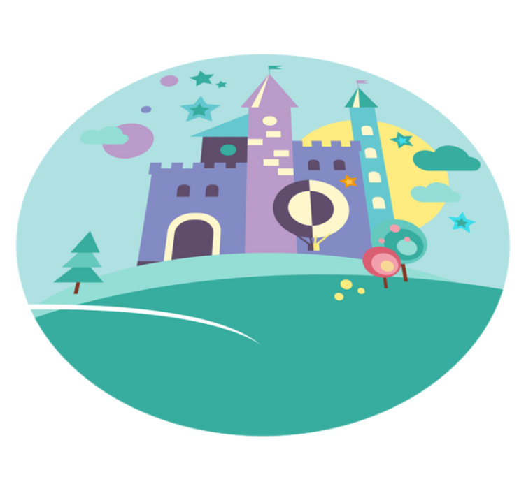 Tapis vinyle pour enfants jeu de château fantastique - TenStickers